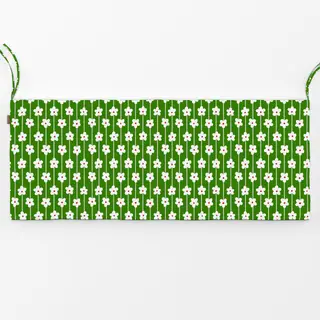 Bankauflage Blumenmuster Grün