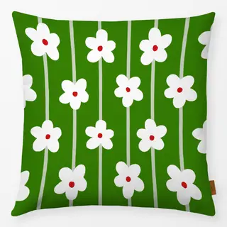 Kissen Blumenmuster Grün