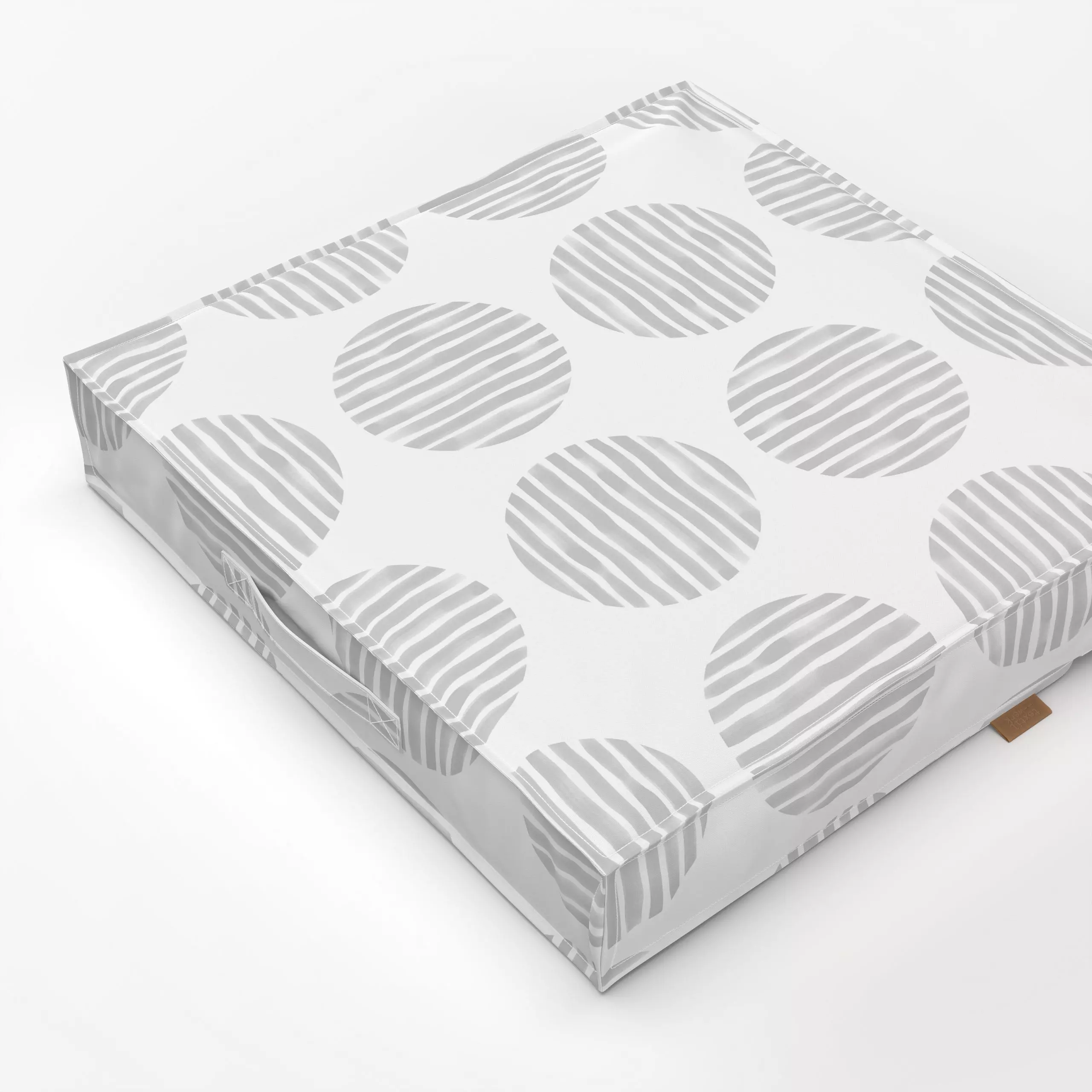 Bodenkissen Wabi-Sabi Punkt 2 - Frühling, Symbole & Muster, Ostern - von „Primus Pattern"; Punkte, Pinselstrich, Streifen, J...