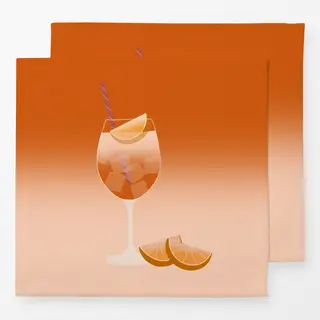 Servietten Spritz Verlauf Orange