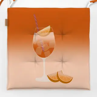 Sitzkissen Spritz Verlauf Orange